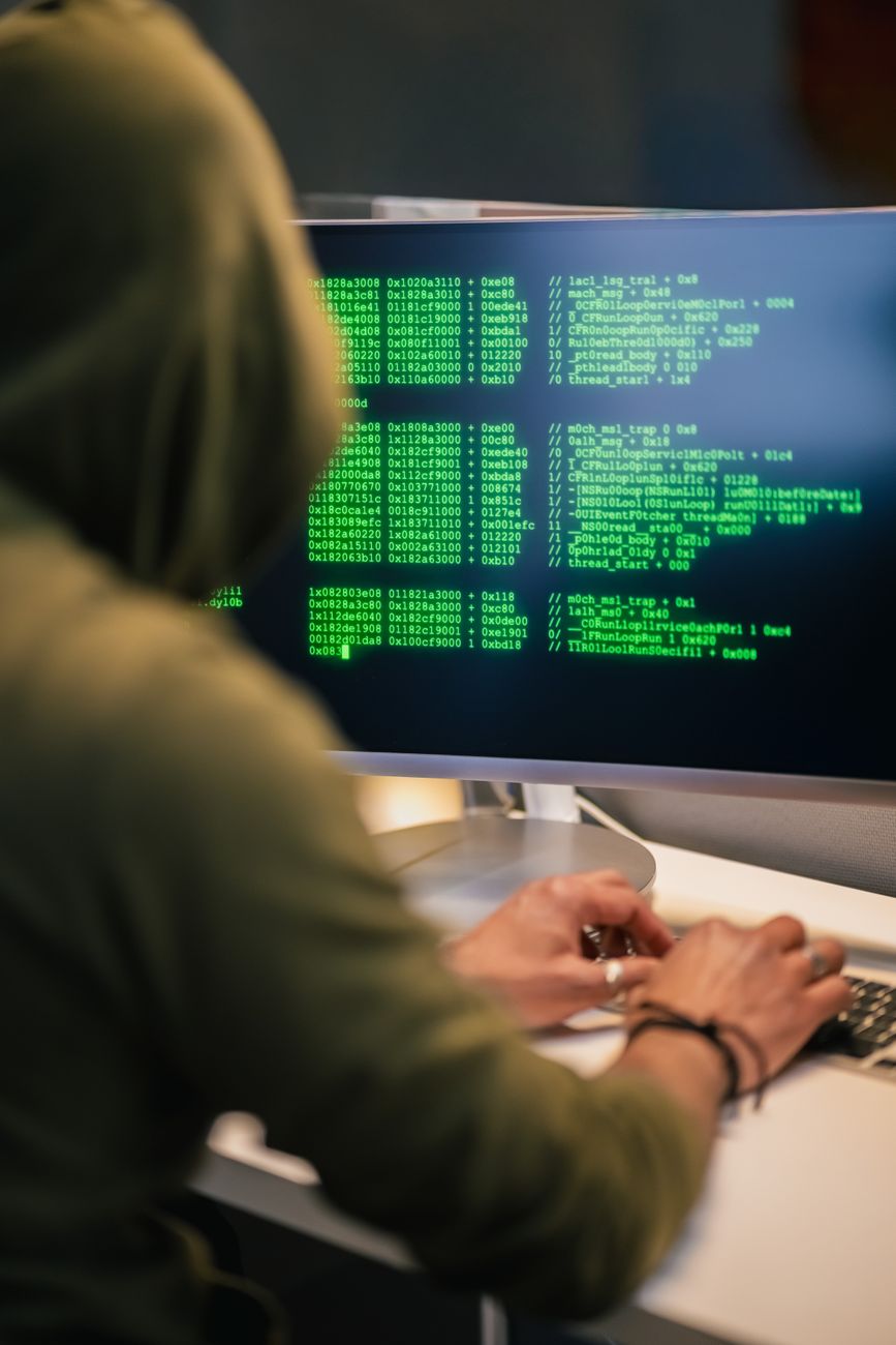 Business people analyzing technology data
